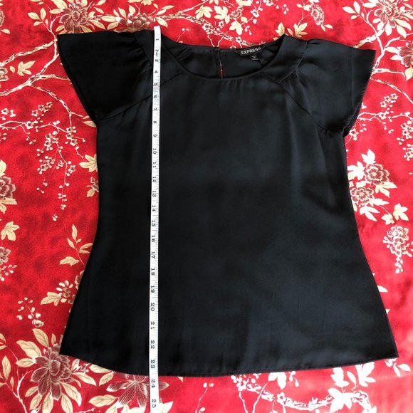 Superb Flutter Sleeve Chiffon-Like Blouse XS from Express - Picture 10 of 16